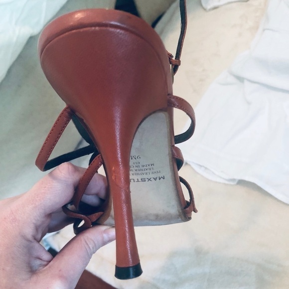 Orange Heels Max Studio Semel Sandals - Picture 6 of 8